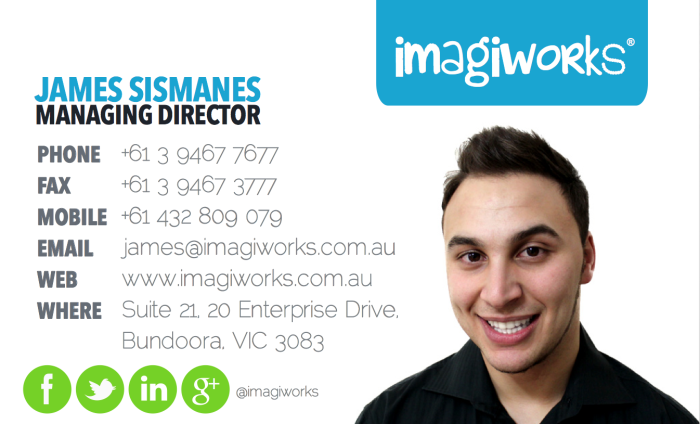 ImagiWorks business card